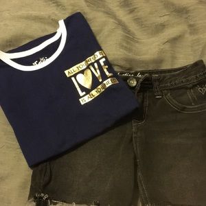 *Update* Justice Girls T-shirt & shorts
